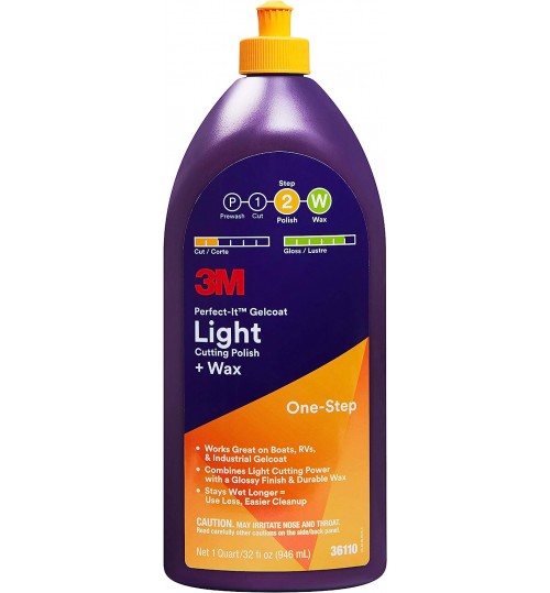 3M Perfect-It Gelcoat Light Cutting Polish + Wax 36110